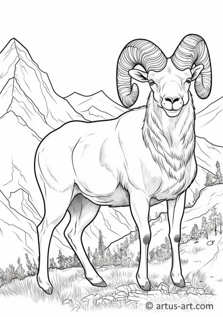 Page de coloriage Mouflon